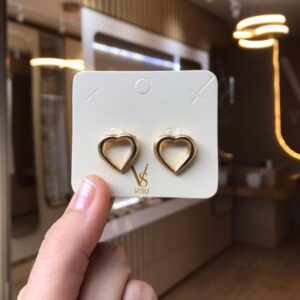Brinco coração glam