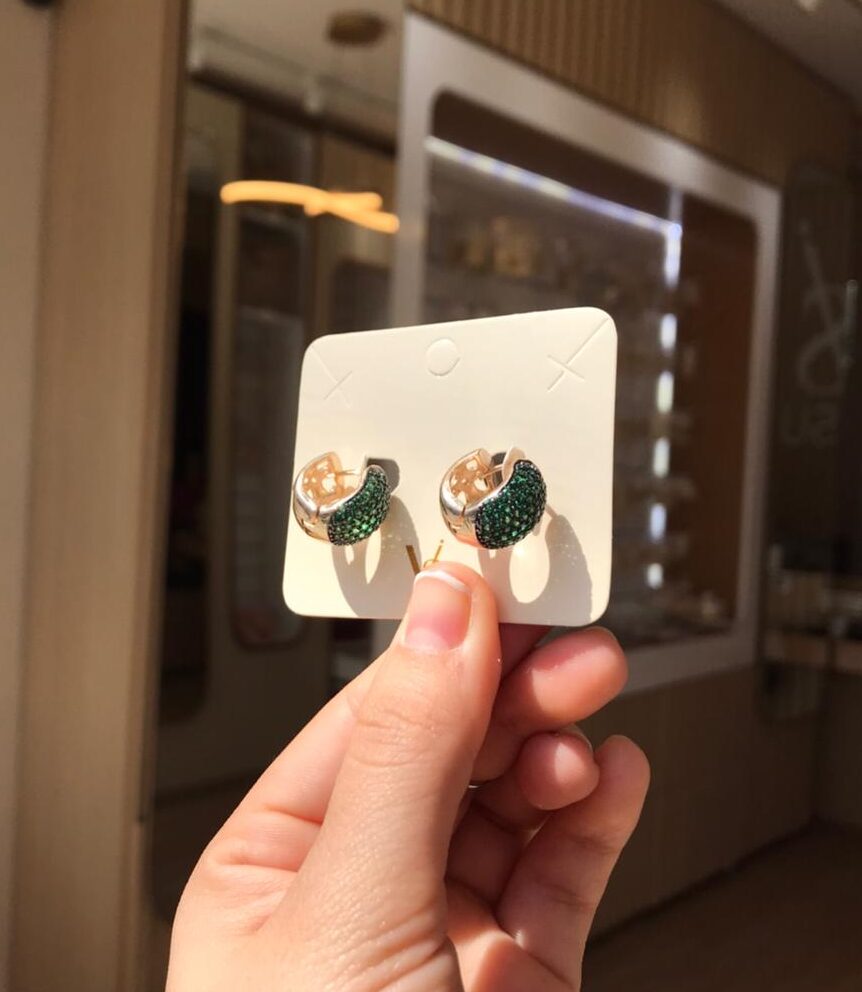 Argolinha brilho green