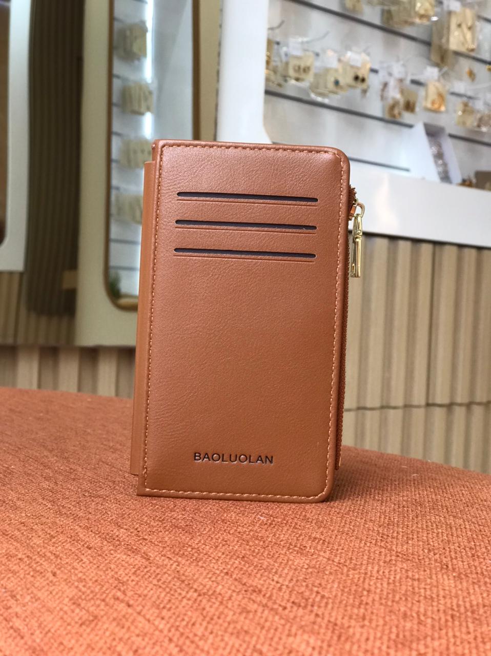 Carteira porta cartões marrom