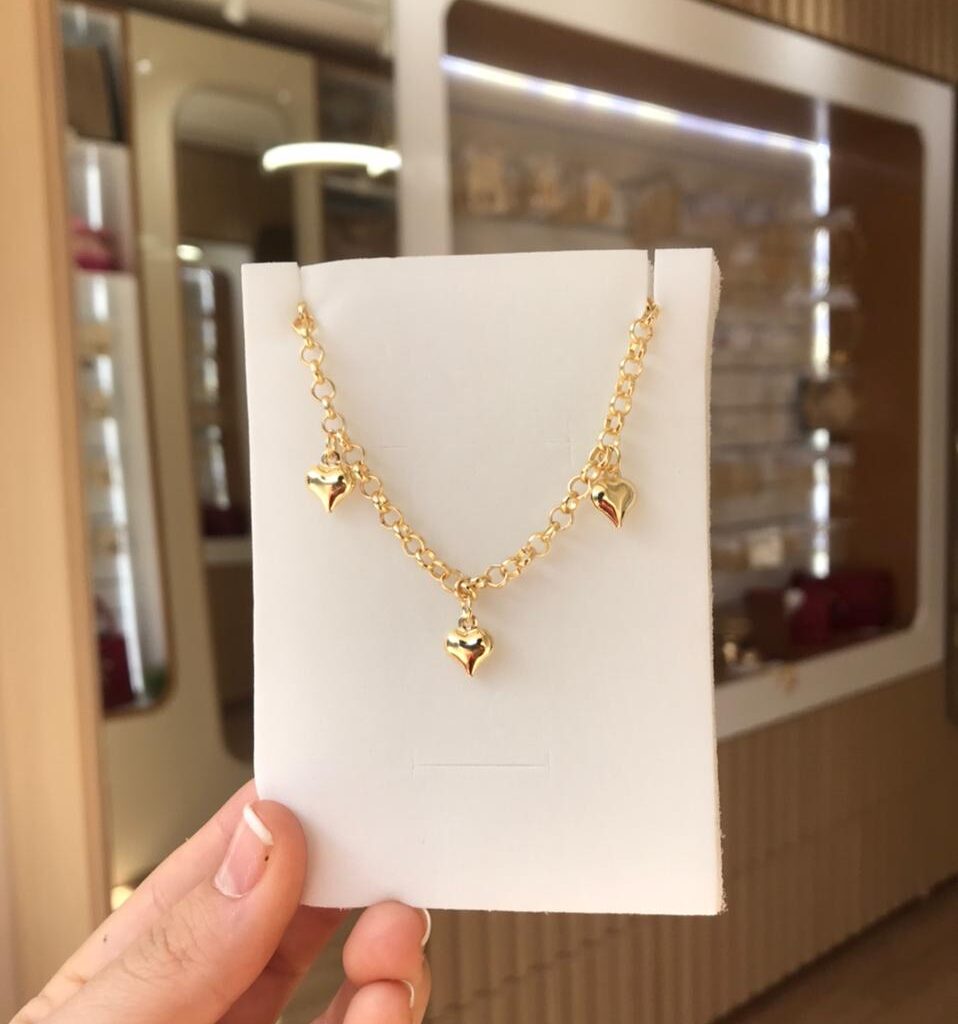 Pulseira corações lux